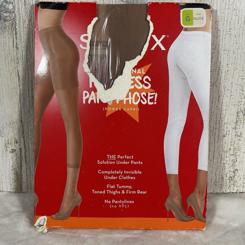 Spanx The Original Footless Pantyhose Power Capri High-Waisted Size G Nude
